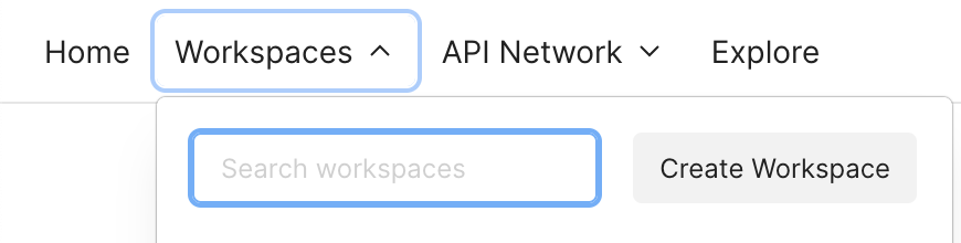 Postman create workspace